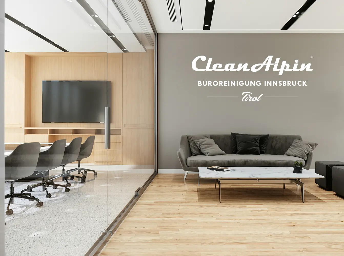 Professioneller Büroreinigungsservice von CleanAlpin in Innsbruck Büroreinigungsdienst Innsbruck